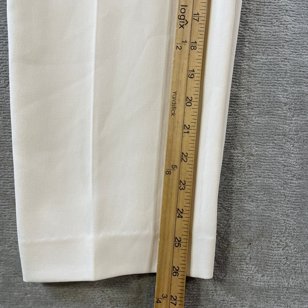 Theory Treeca Pull On Admiral Crepe Pants Womens 8 Cream Off White Office Career - Picture 6 of 12